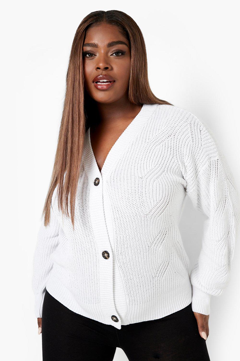 plus size ivory cardigan