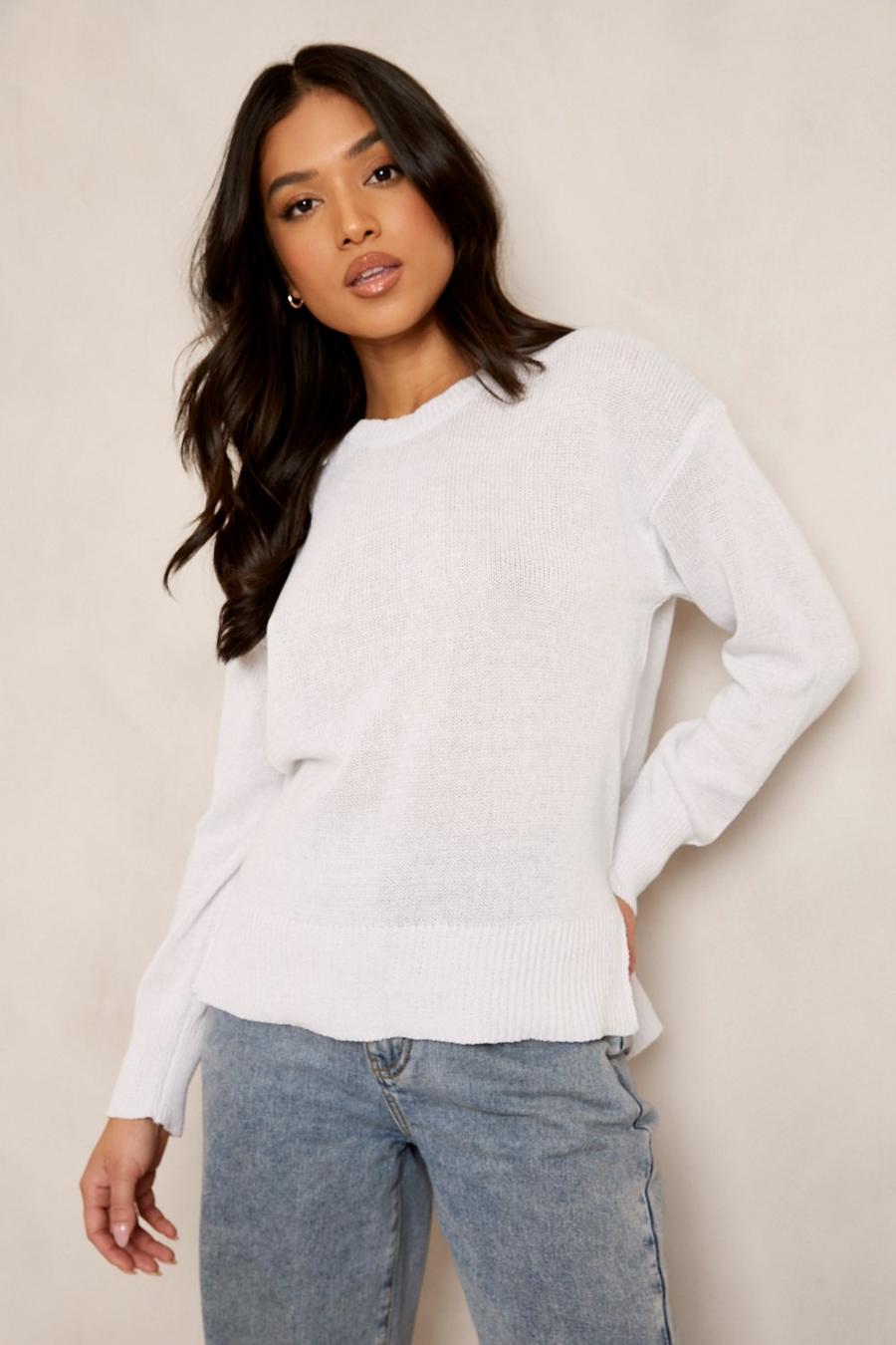 Ivory Petite Slouchy Jumper image number 1
