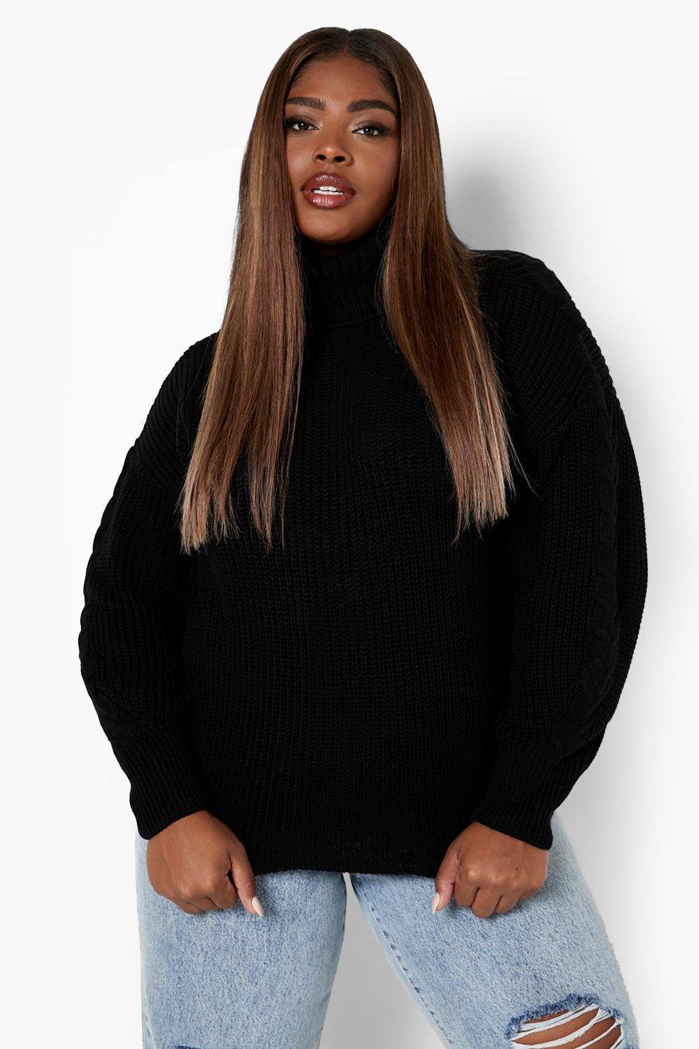 Plus size cable knit turtleneck sweater hotsell