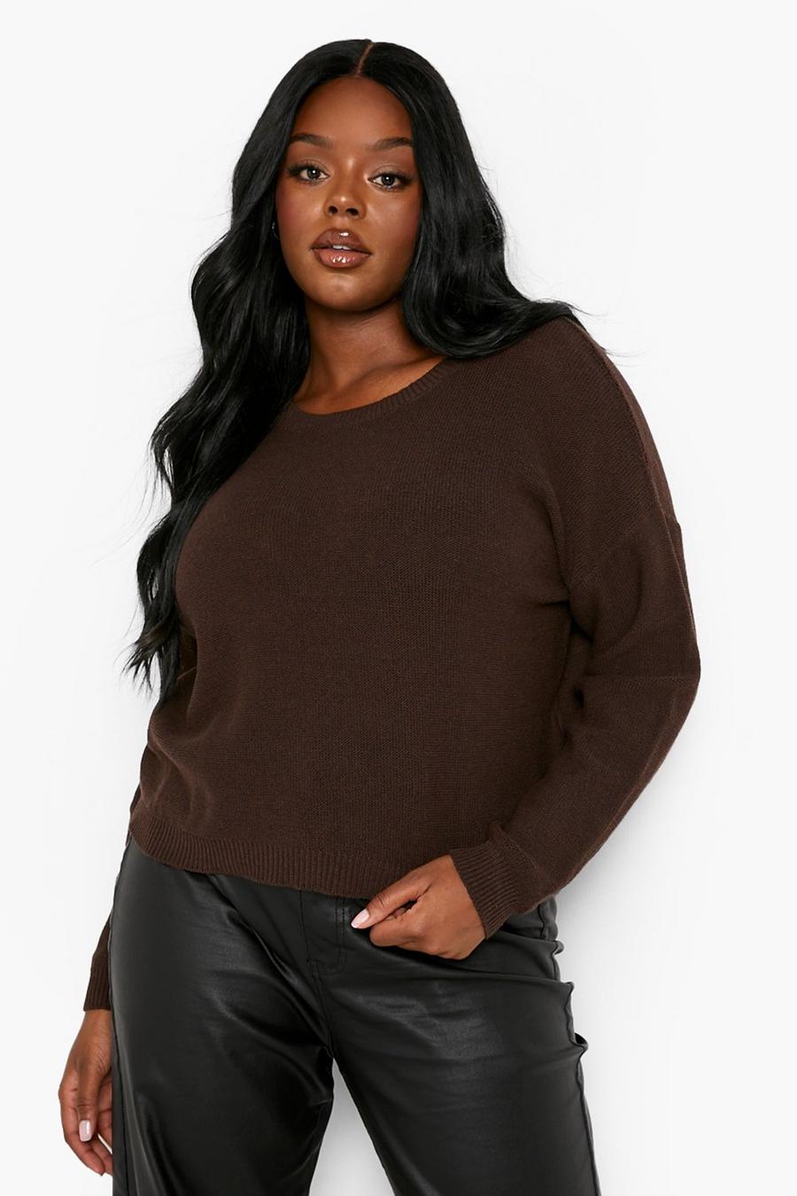 Maglione Plus Size , Chocolate image number 1