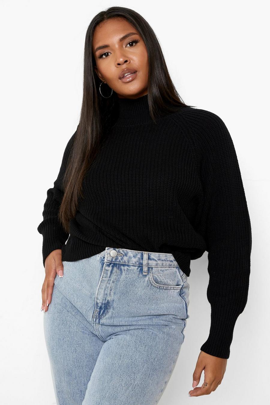 Black Plus Recycled Turtleneck Sweater image number 1