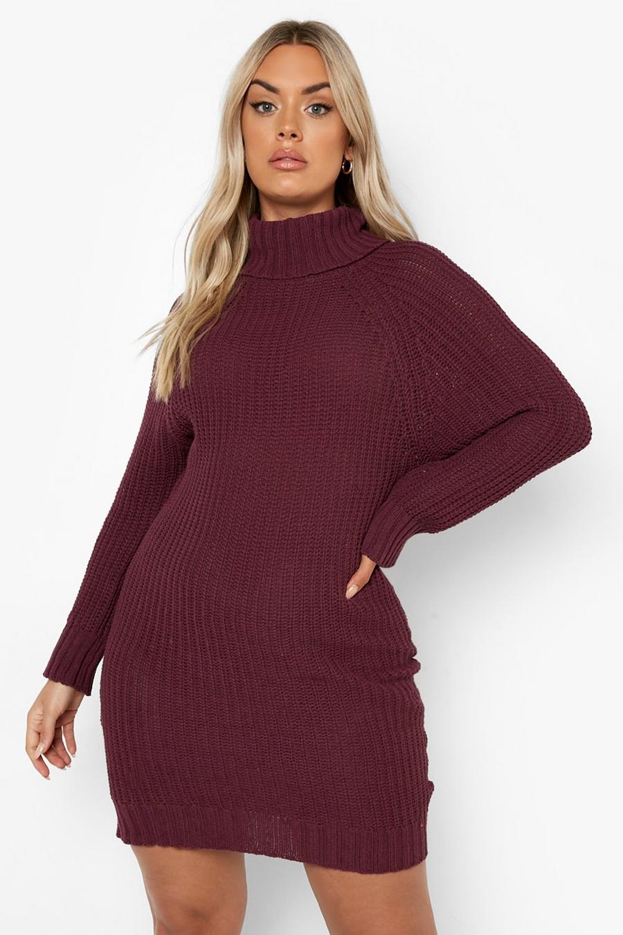 Berry Plus Turtleneck Sweater Dress image number 1