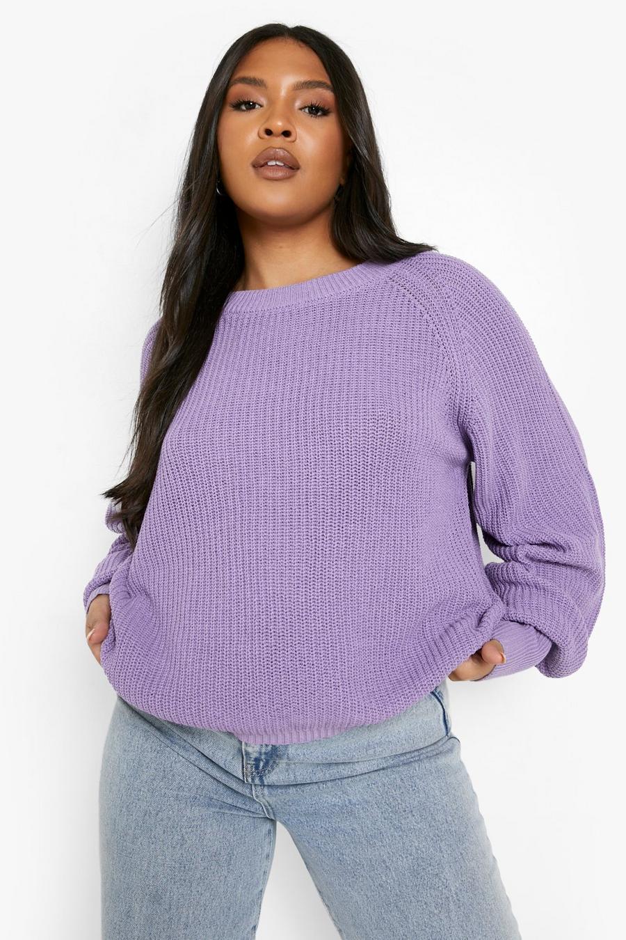 Plus kurzer Pullover, Lilac image number 1