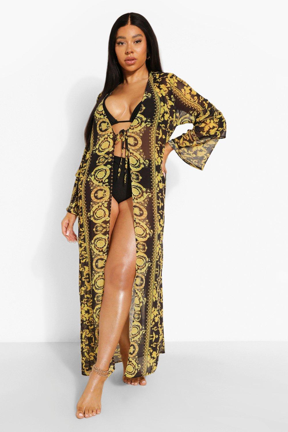 Boohoo on sale maxi kimono