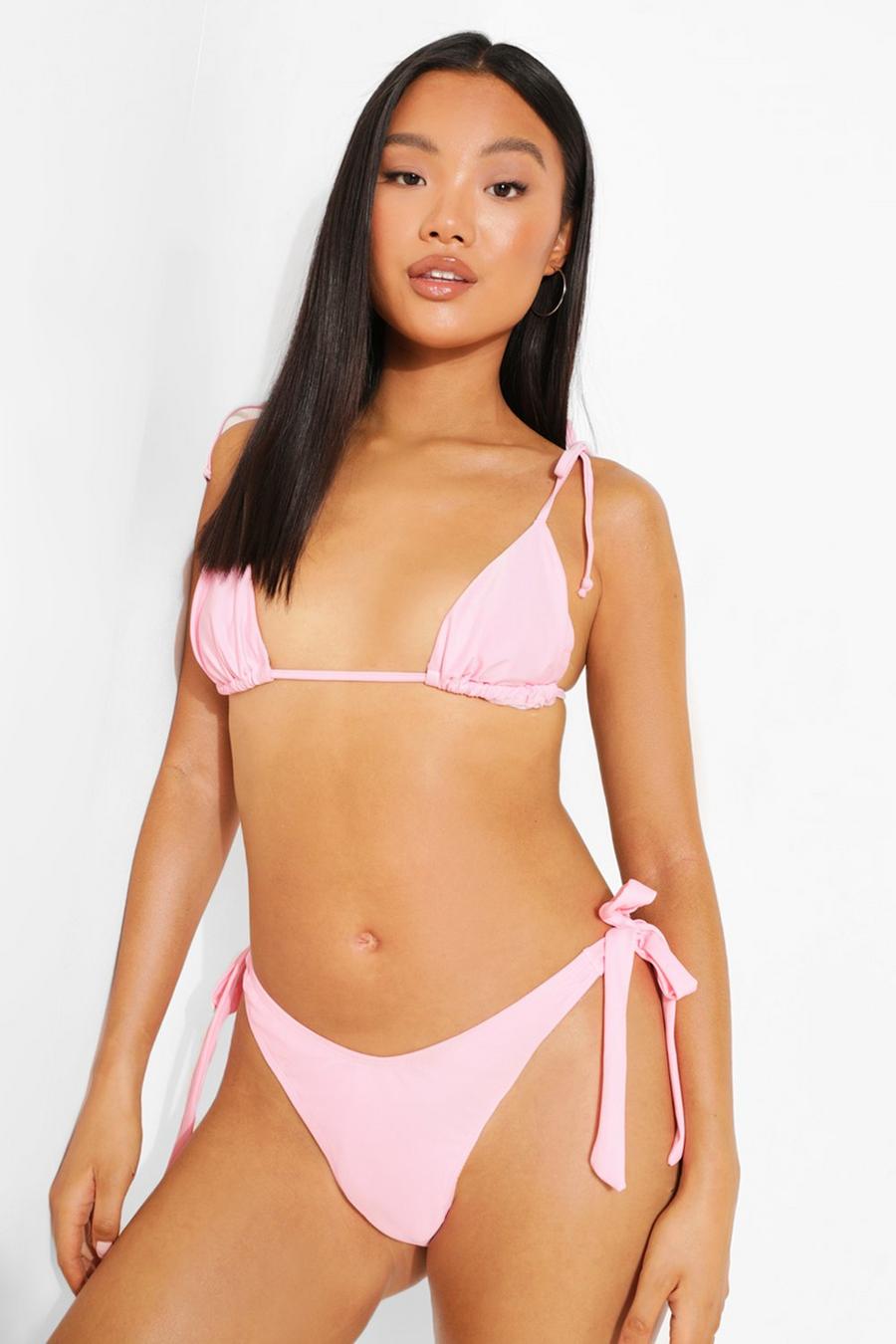 Dusky pink Petite Tie Side Thong Bikini Brief