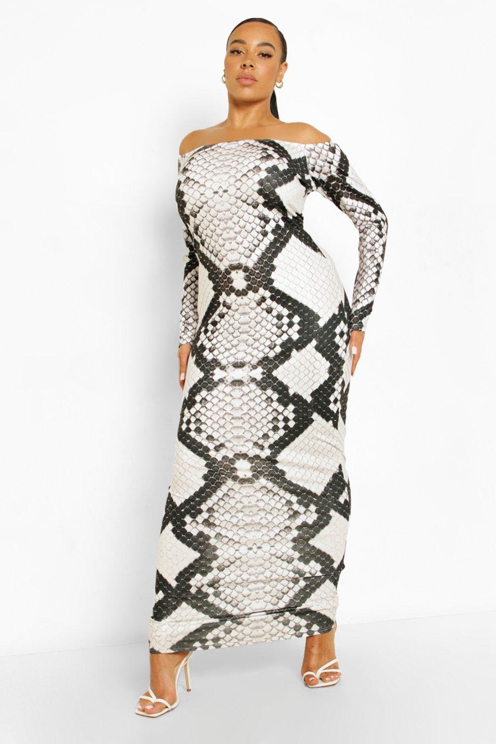 Off white snake print dress best sale