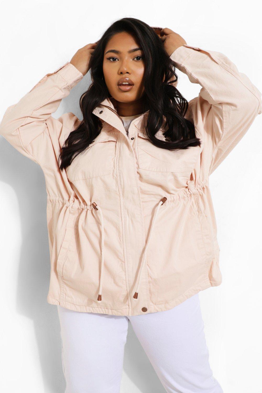 Blush pink outlet rain jacket