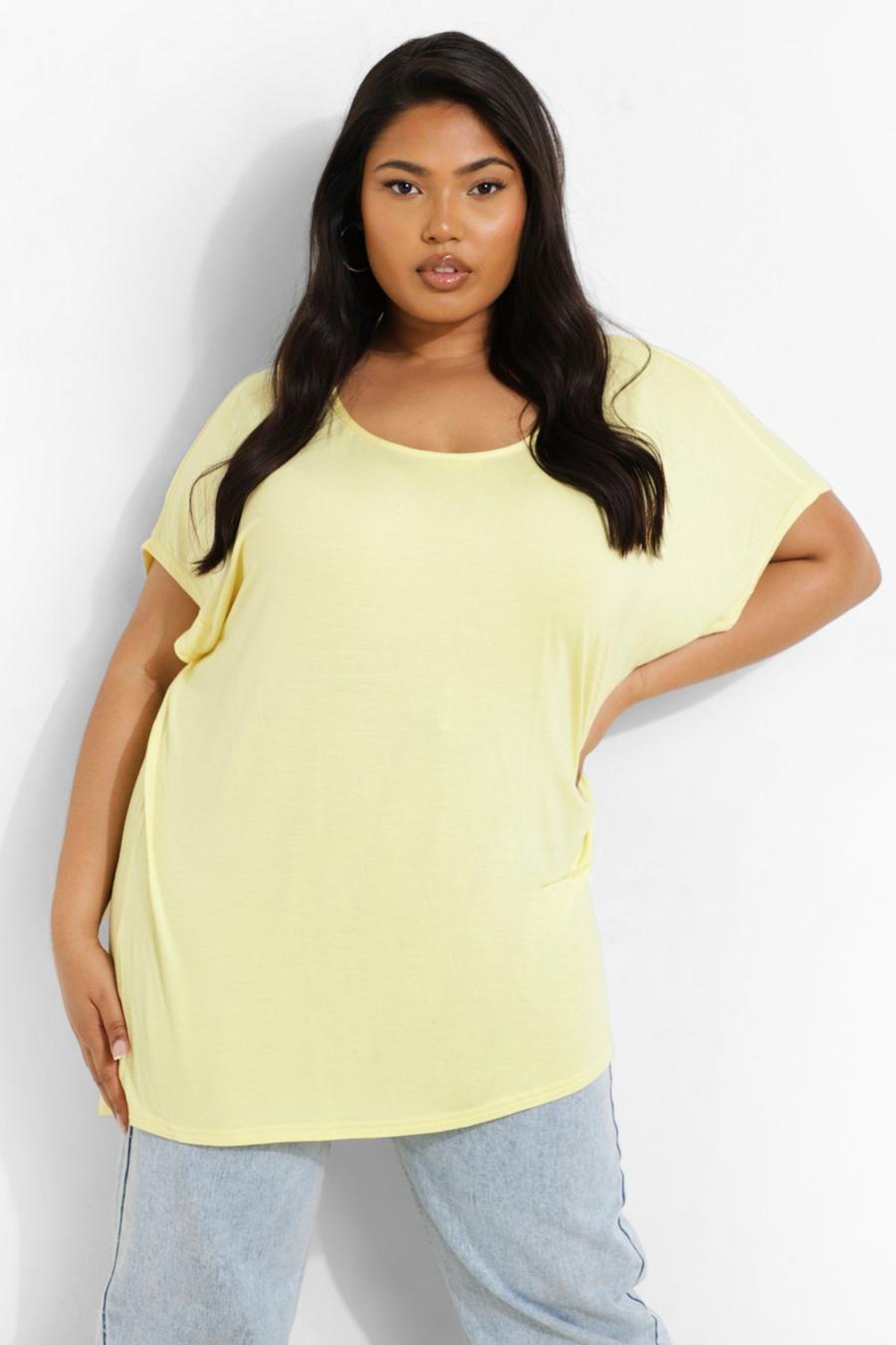 T-shirt Plus Size Oversize, Lemon image number 1