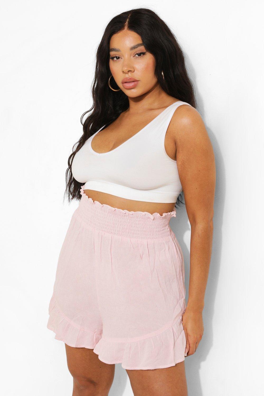 Boohoo shorts sale plus size