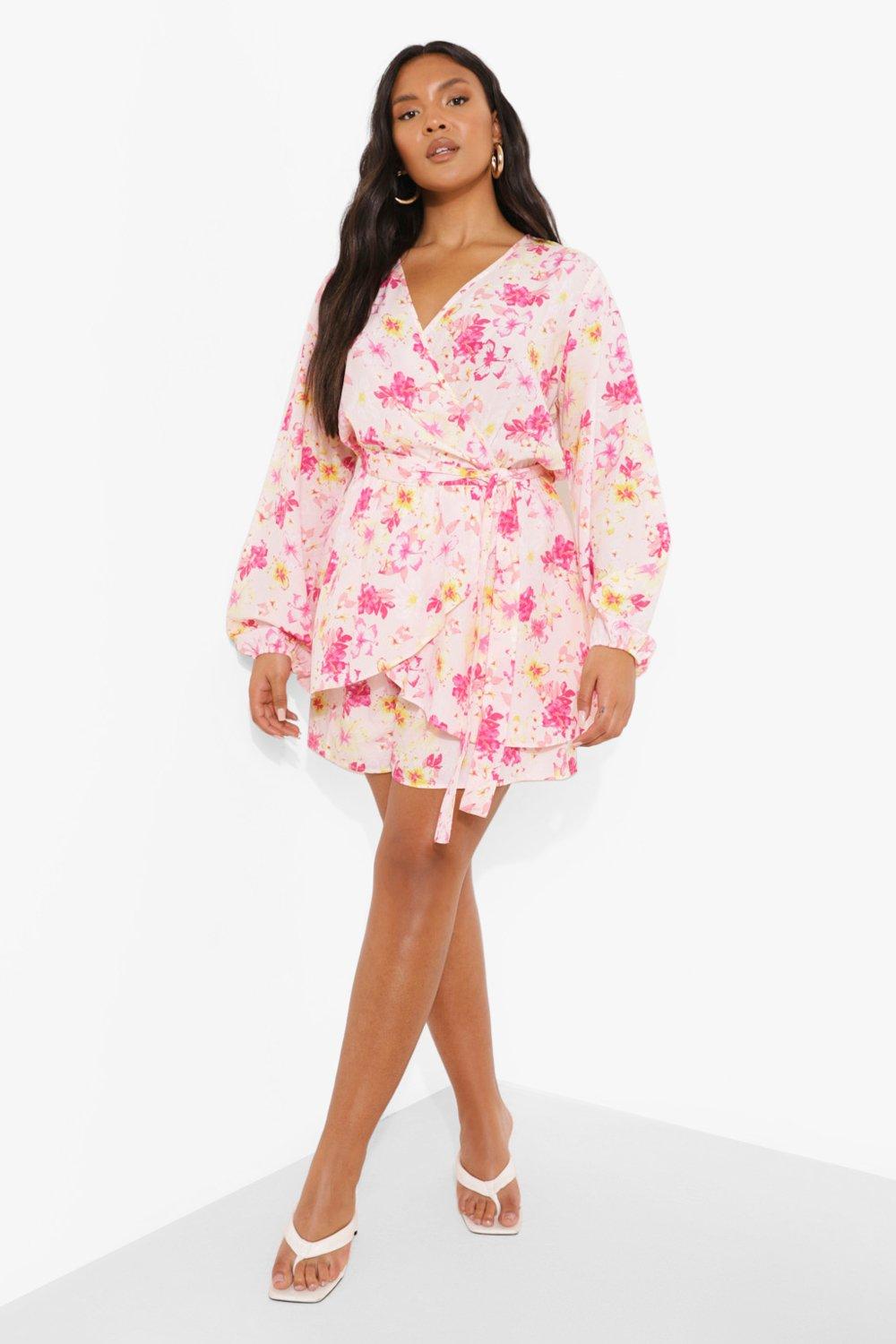 long sleeve playsuit plus size