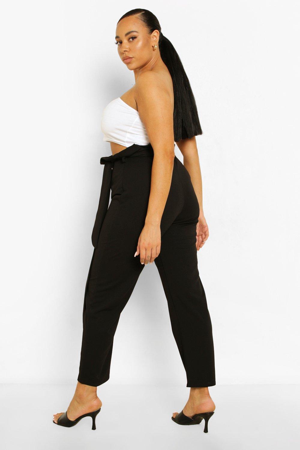 black pants outfit plus size