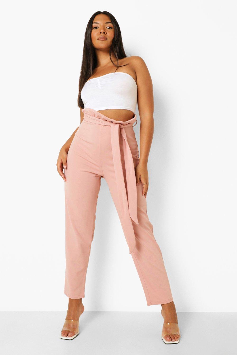 Paper bag hot sale trousers boohoo