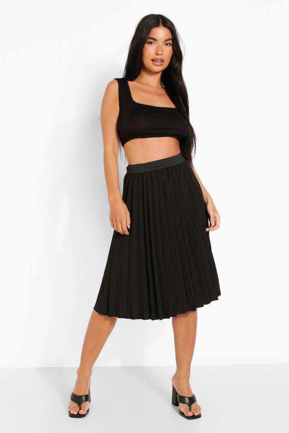 Petite midi pleated skirt cheap uk