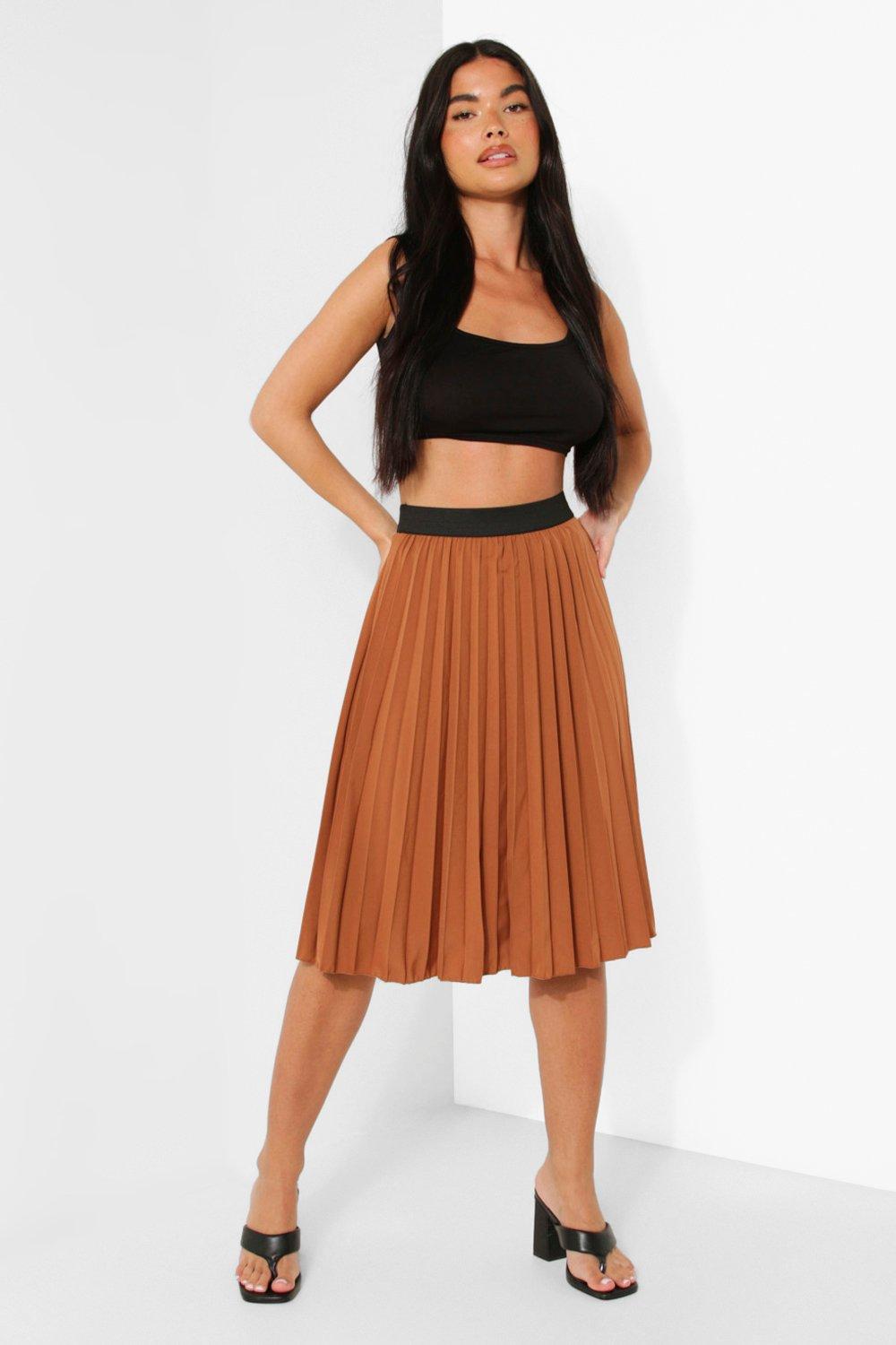 pleated skirts boohoo