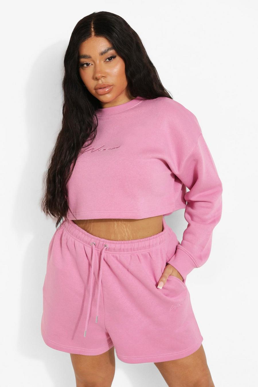 Grande taille - Sweat court Woman, Pink image number 1