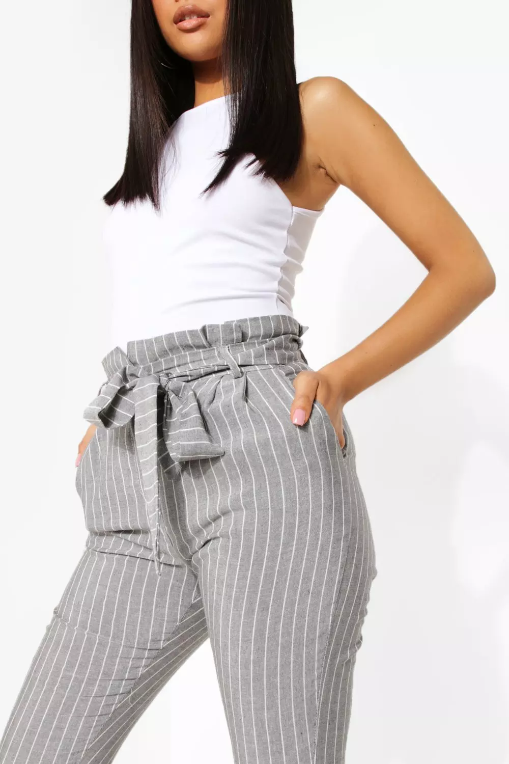 Petite striped trousers sale