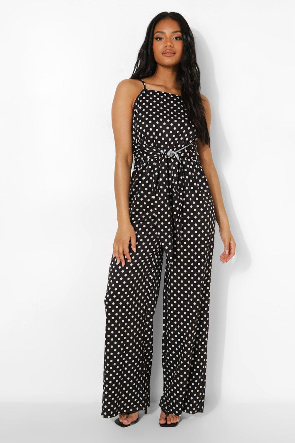 Petite Embellished Velvet Flare Jumpsuit