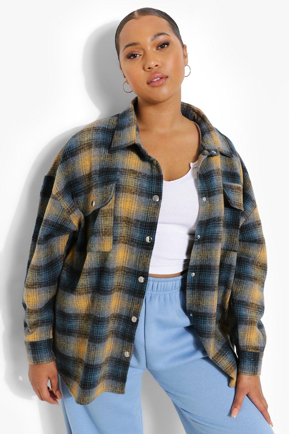 boohoo plus size shacket