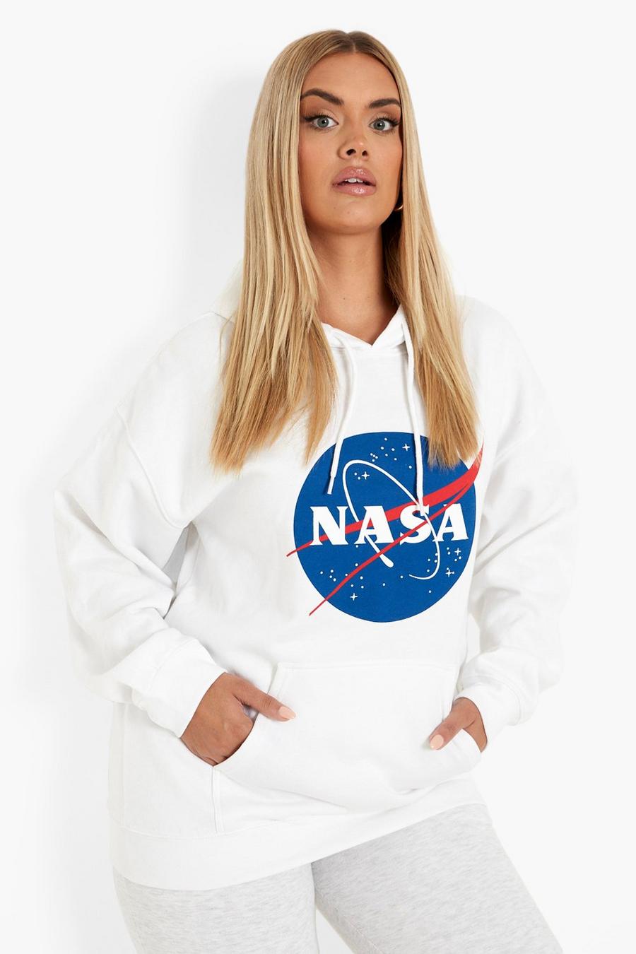 Grande taille - Sweat à capuche NASA, White image number 1