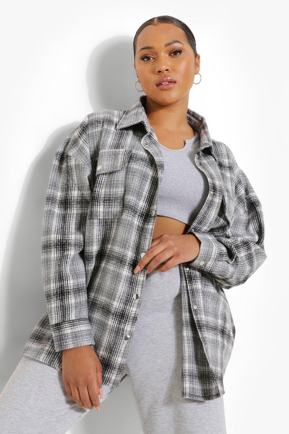 boohoo plus size shacket