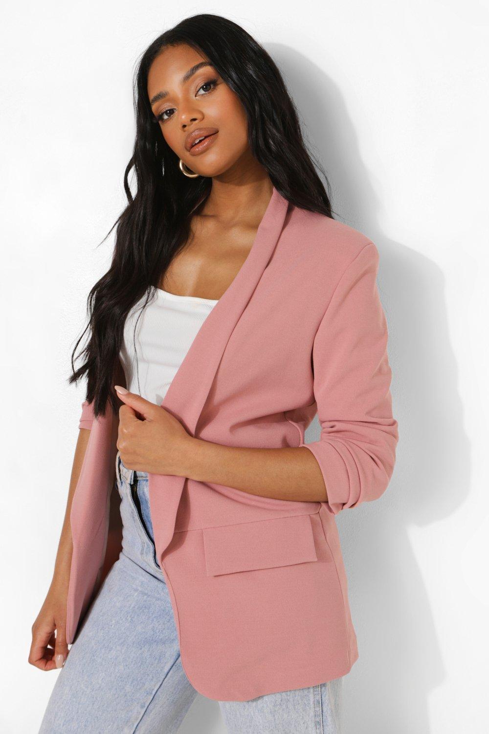 Blush color 2025 women's blazer