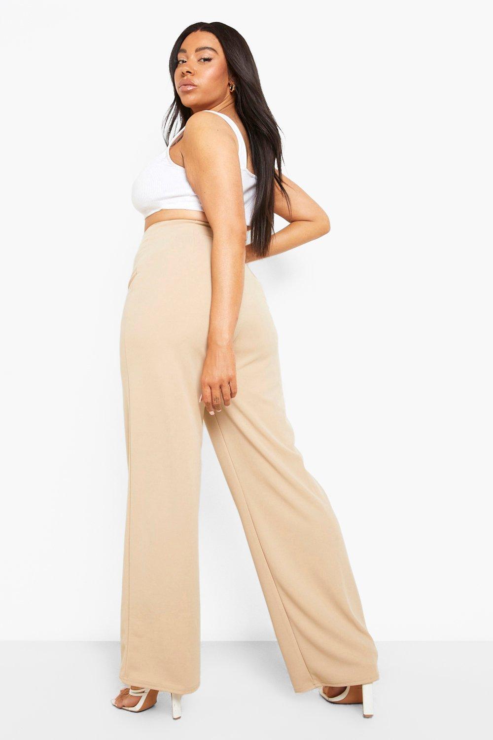 Plus Button Pocket Dress Pants