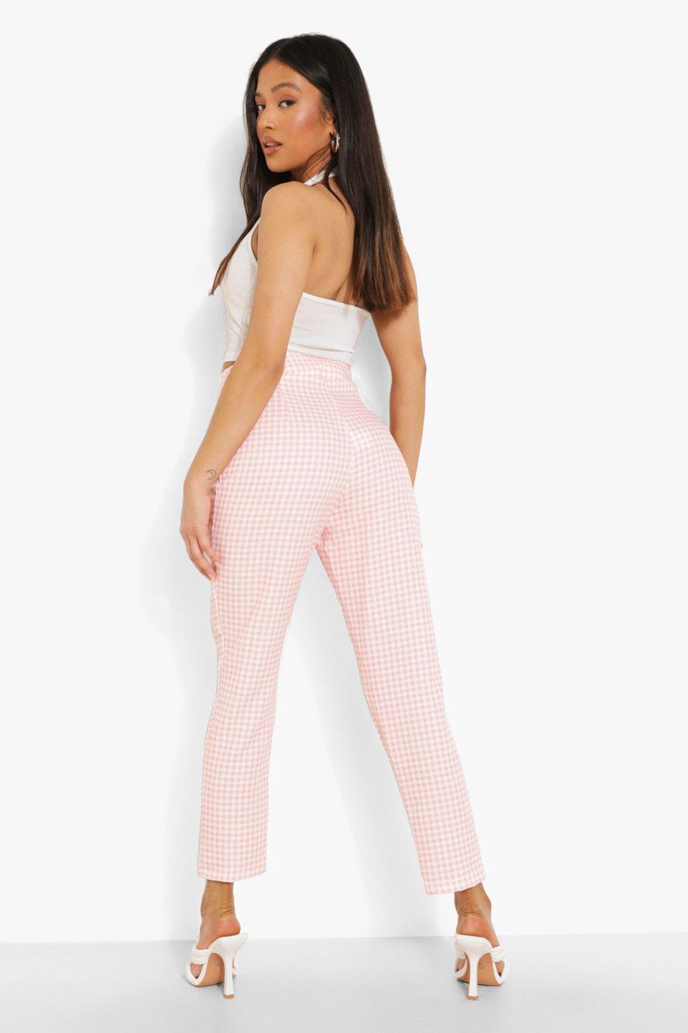 Boohoo hot sale gingham pants