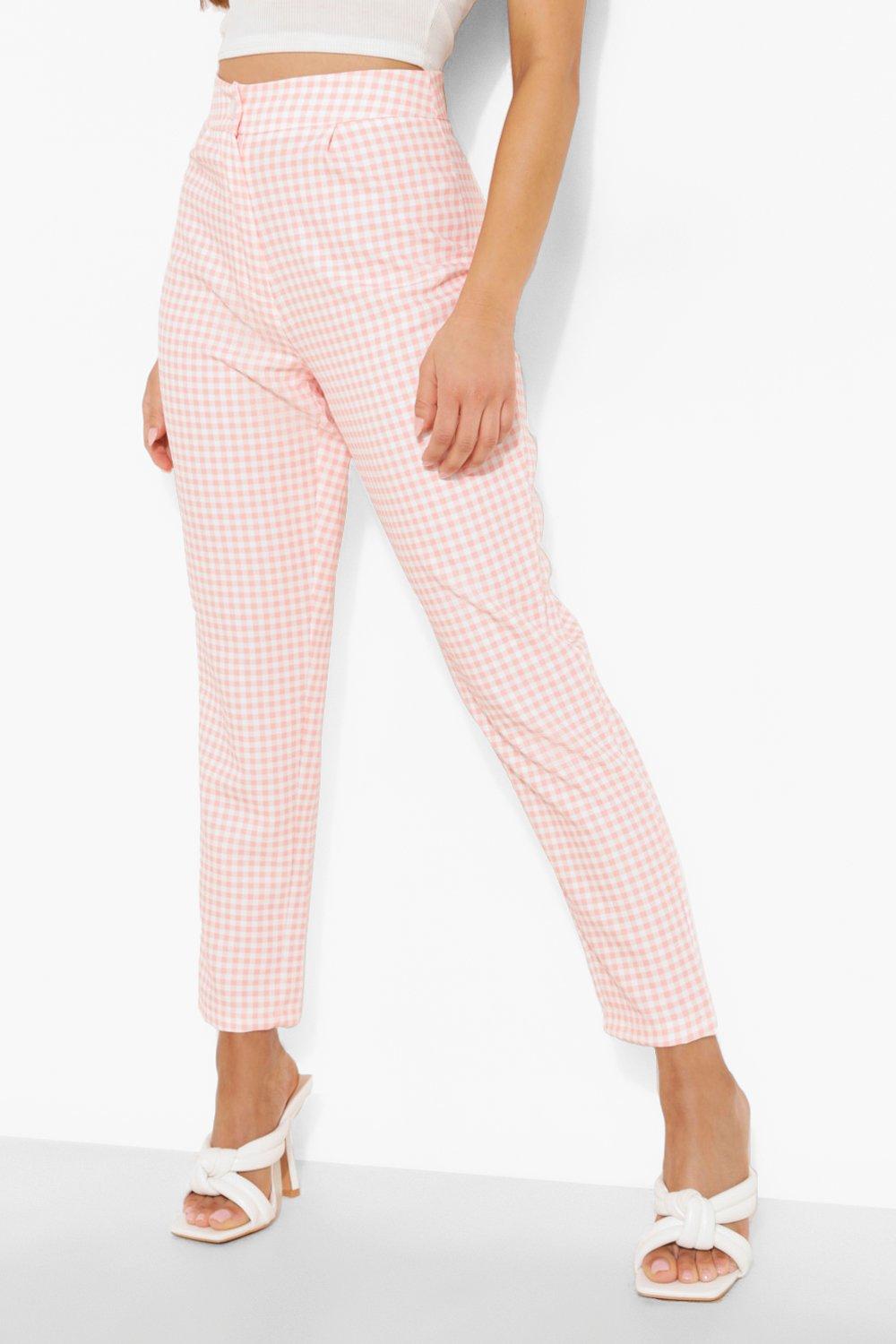 Boohoo hot sale gingham pants