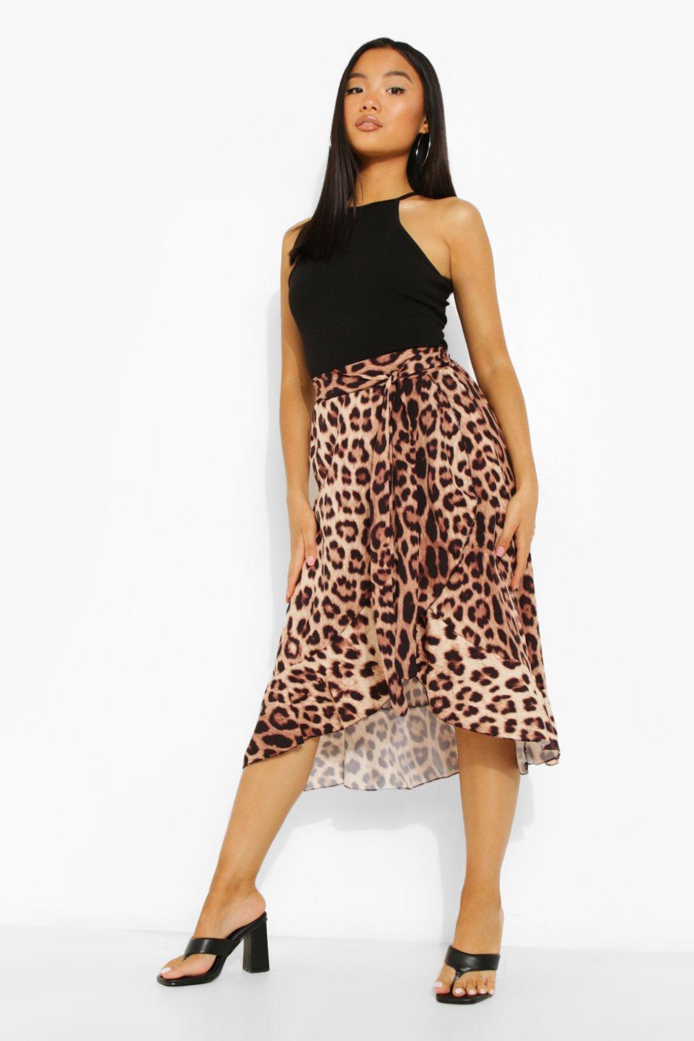 Leopard wrap outlet skirt 3t