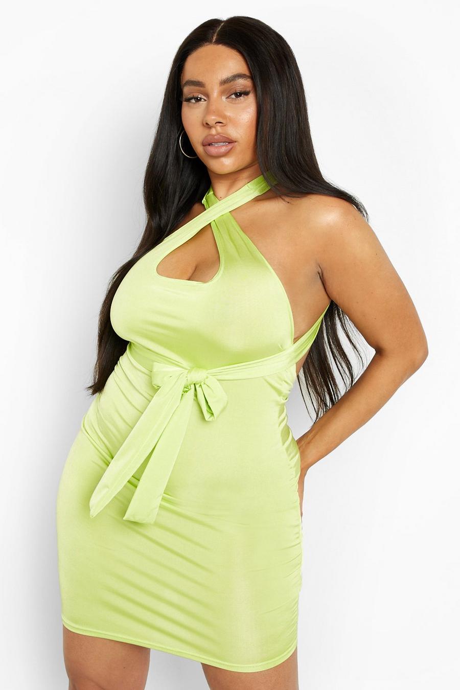 Grande taille - Robe moulante , Green image number 1