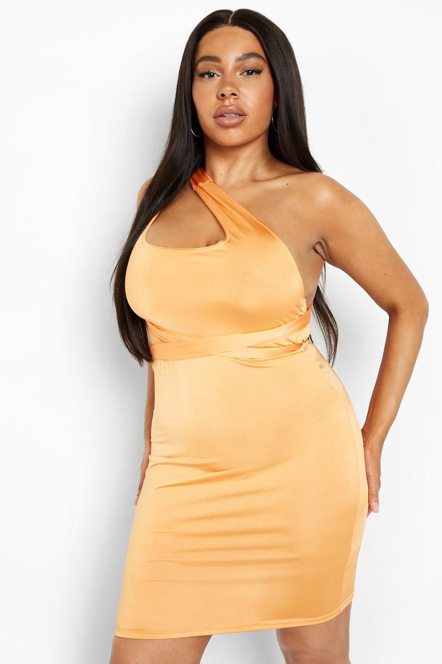 Orange Plus Multi Way Slinky Dress image number 1