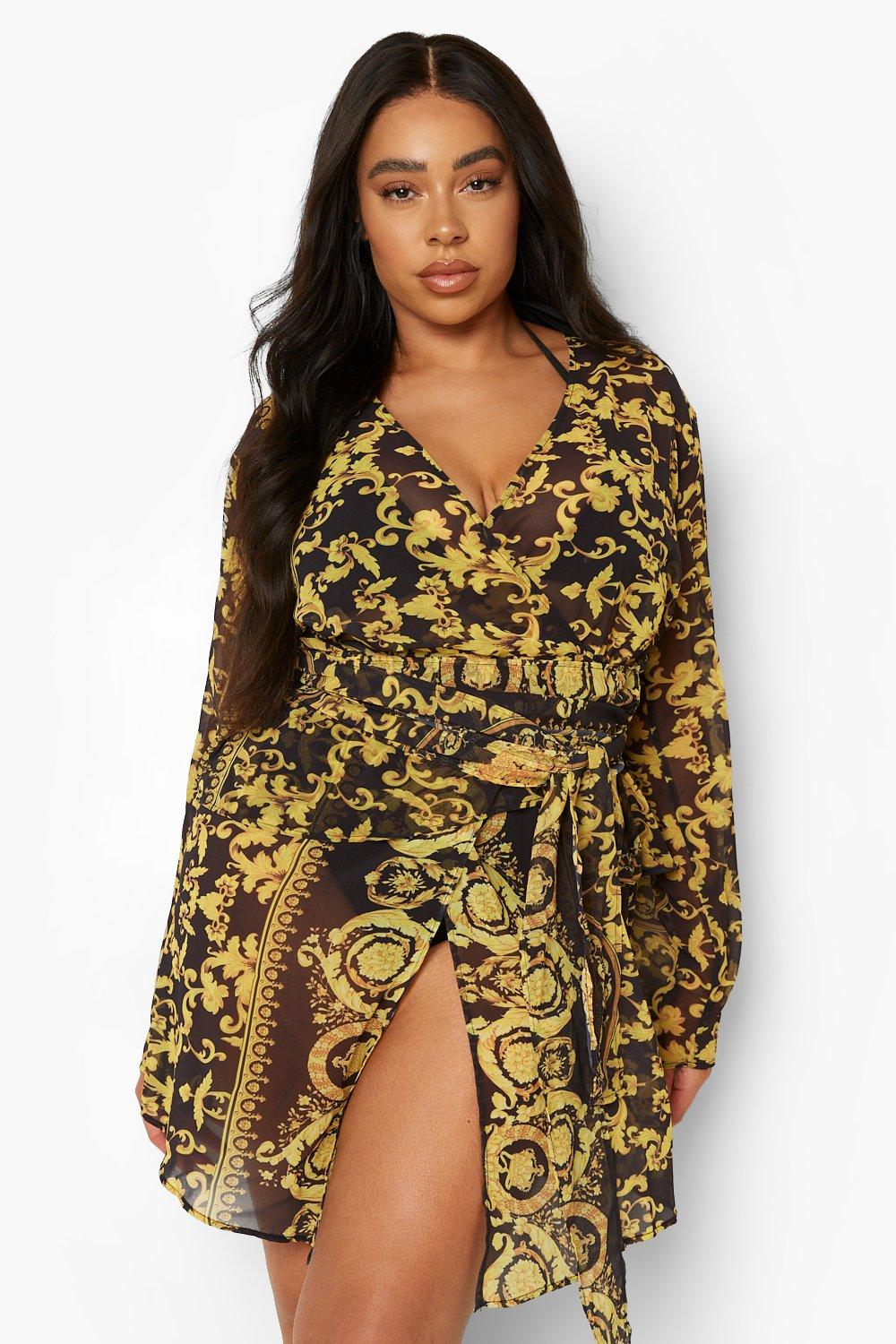 Boohoo scarf hot sale print dress