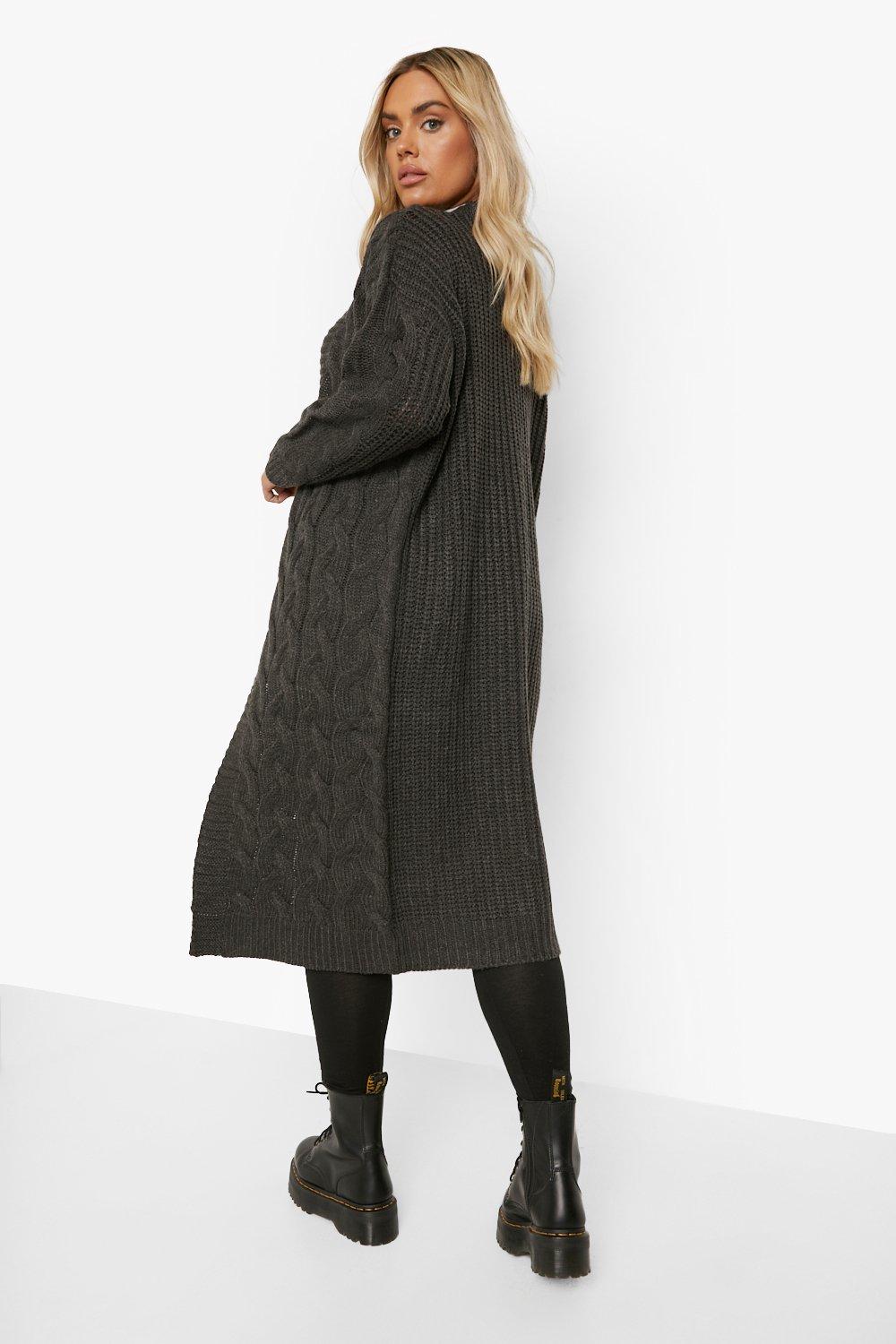 Dark grey longline clearance cardigan