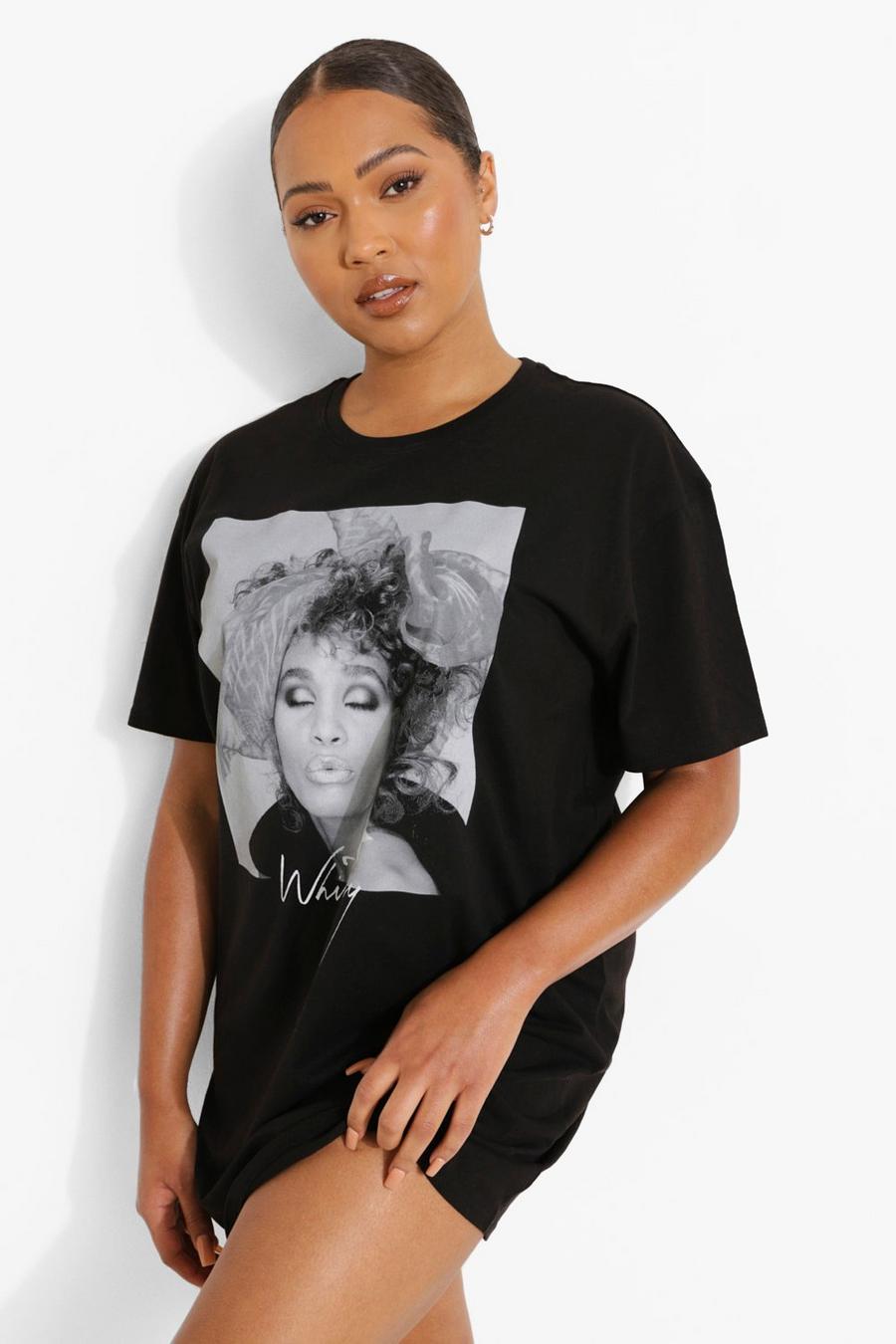 Black Plus Gelicenseerde Whitney T-Shirtjurk image number 1