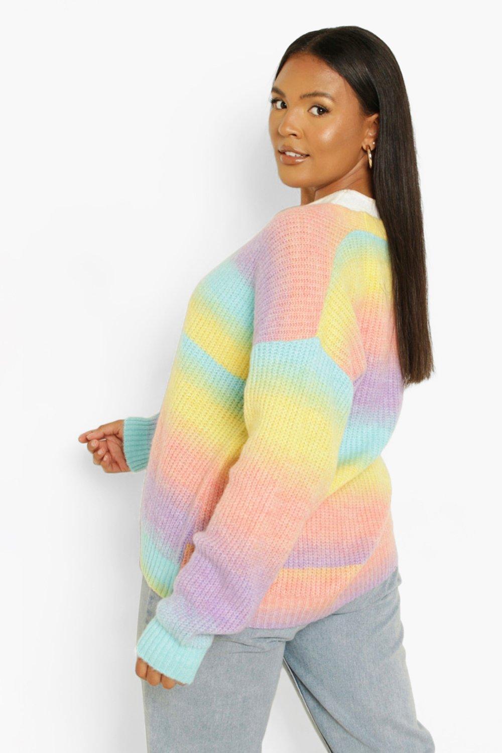 Pastel rainbow hotsell sweater forever 21