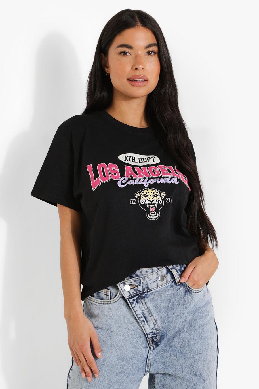 Petite T-Shirt mit Los Angeles Print, Black image number 1