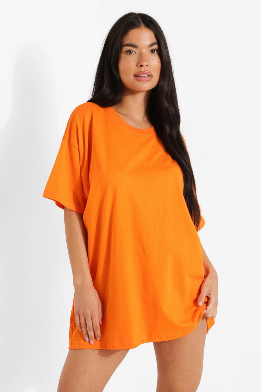 Petite - Robe t-shirt oversize, Abricot image number 1