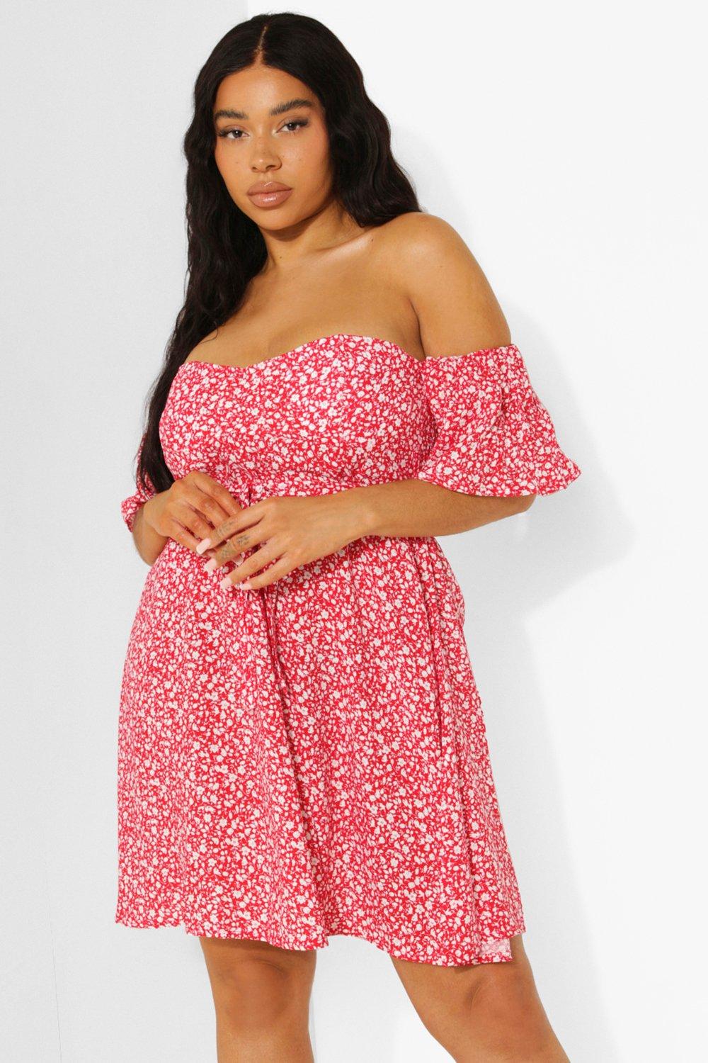 pink and red dress plus size