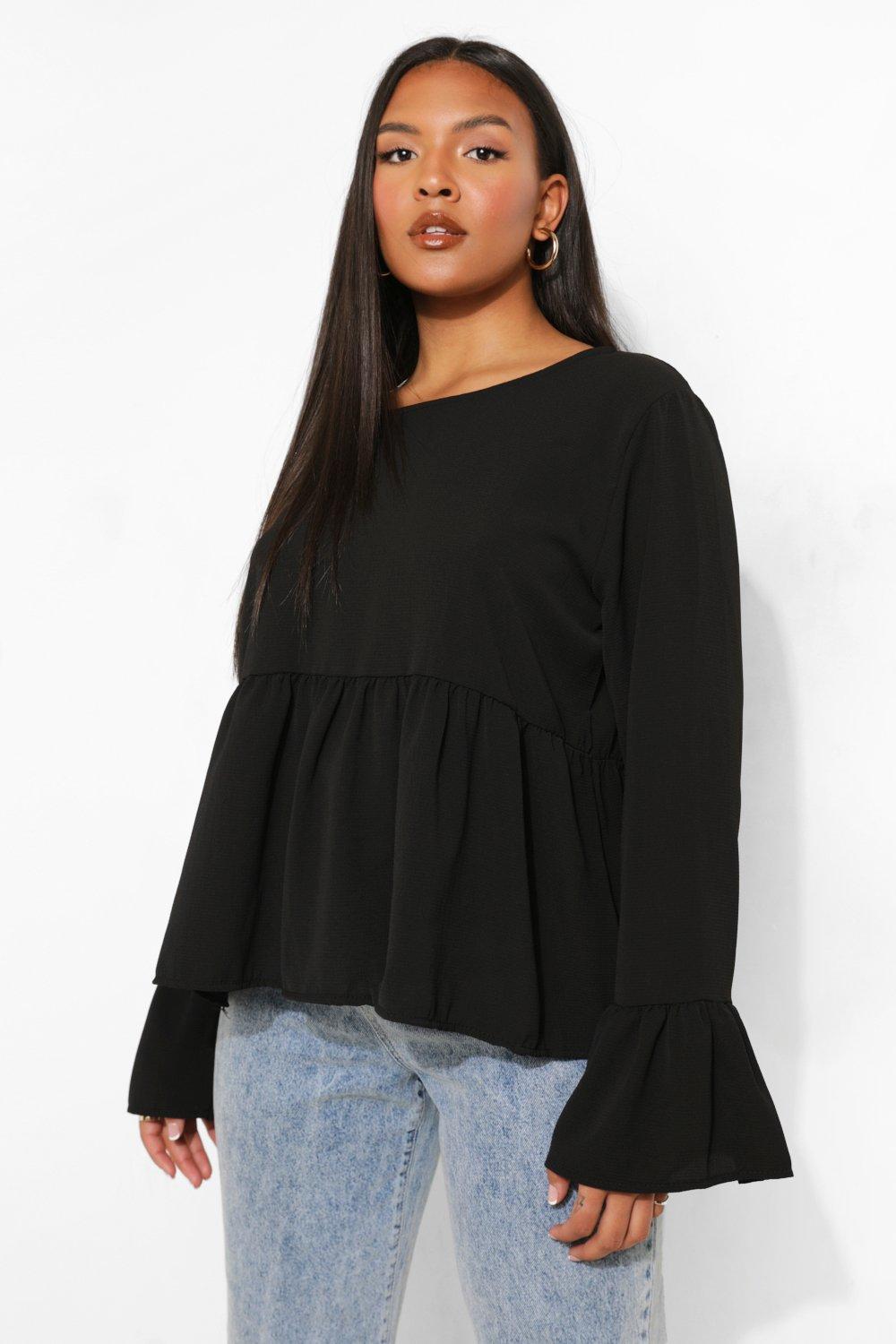 Boohoo store smock top