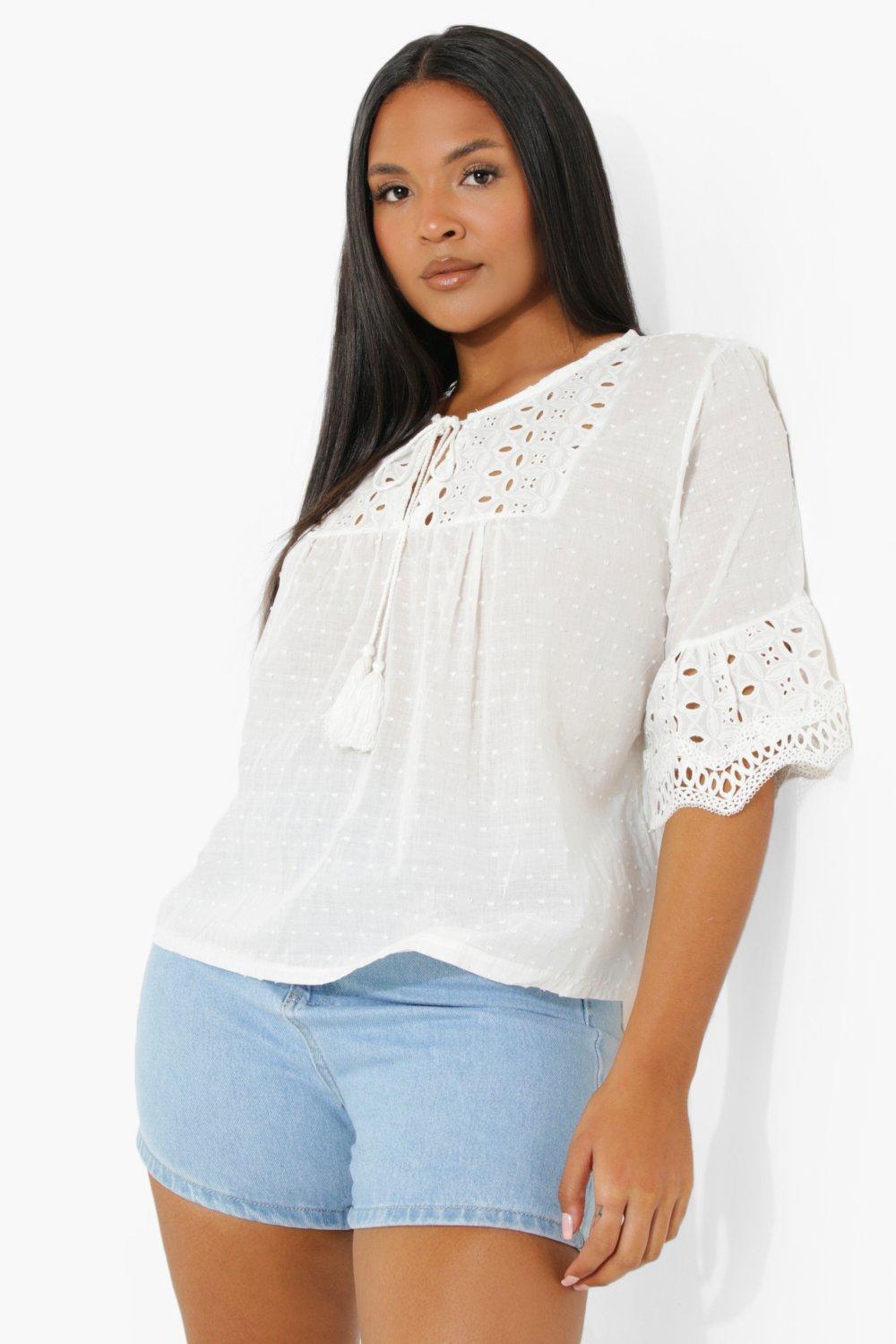 Blouse broderie best sale anglaise grande taille