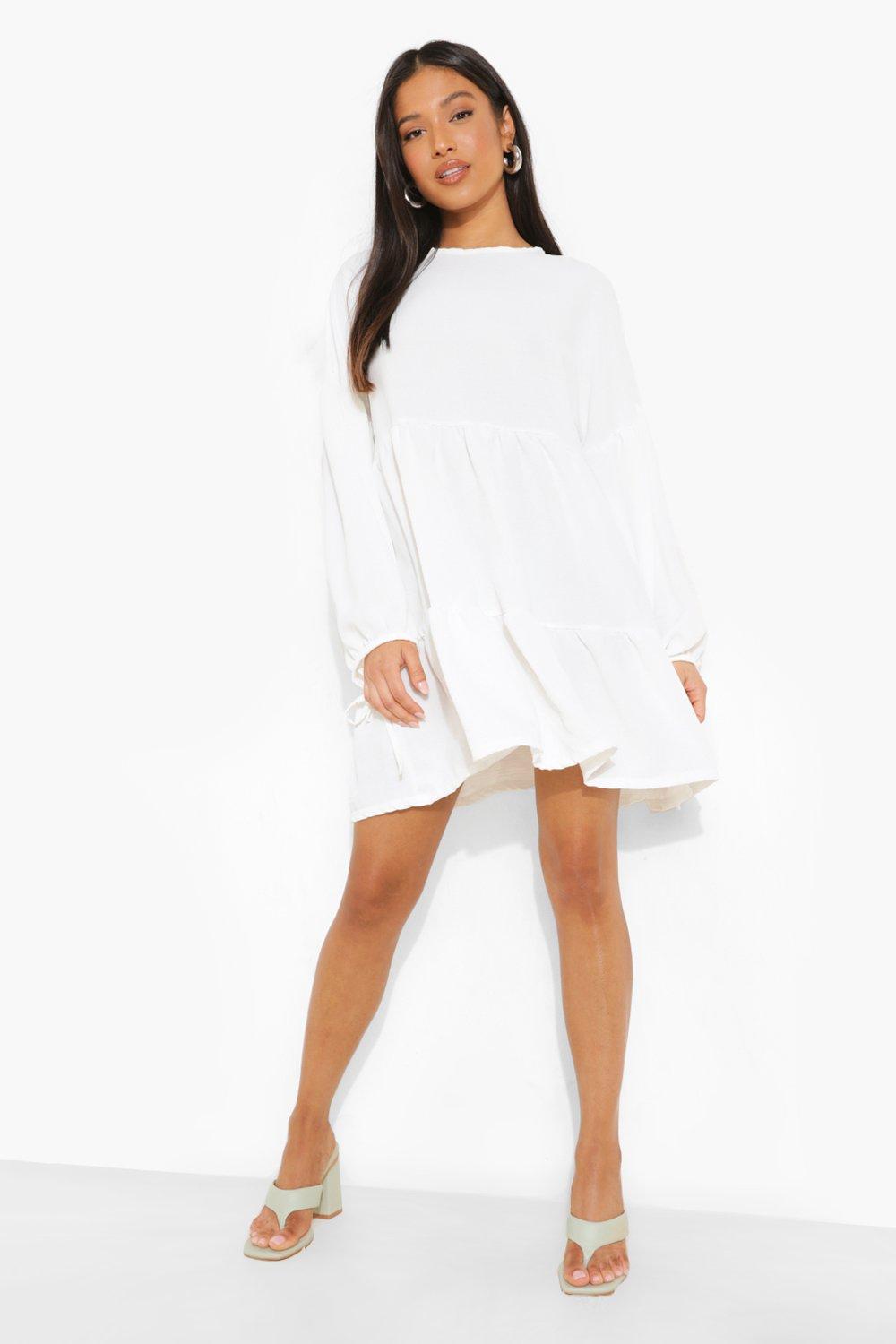 Boohoo petite smock store dress