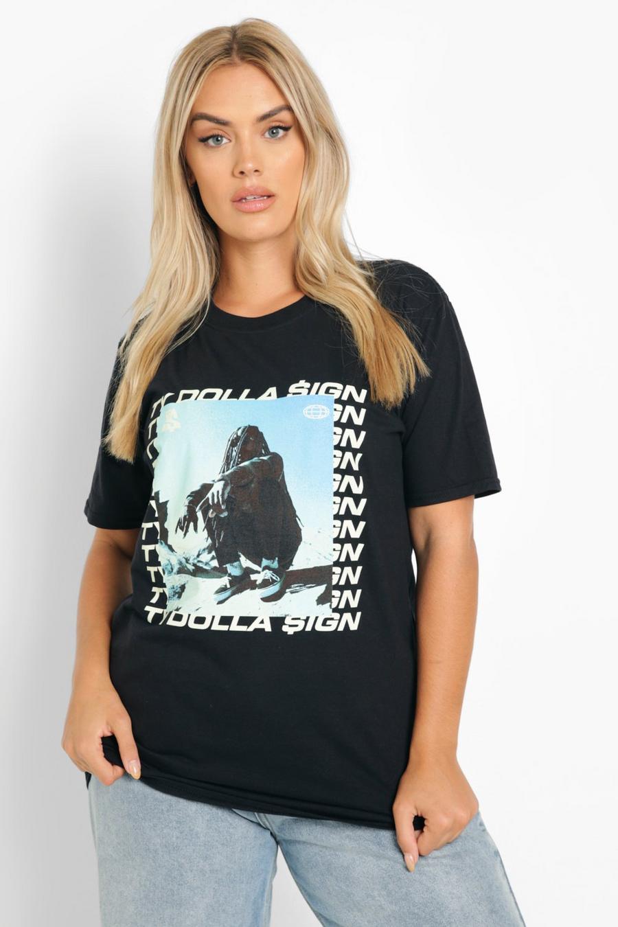 Black Plus Ty Dolla Sign License Oversized T-shirt image number 1
