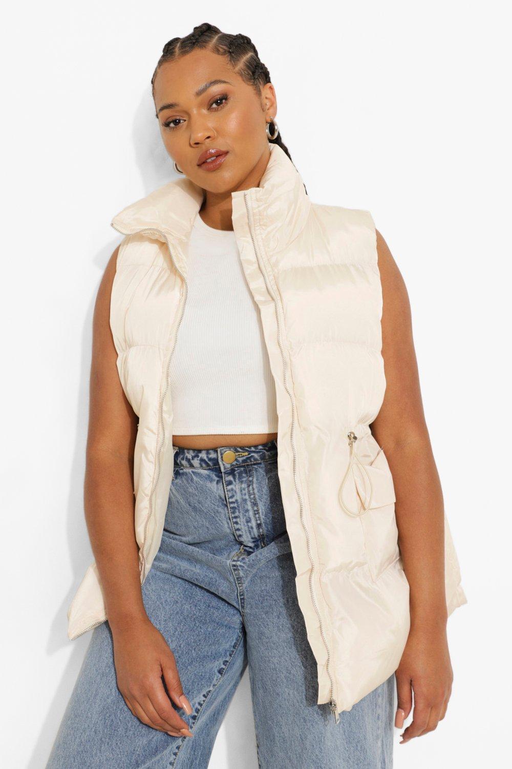 padded gilet plus size