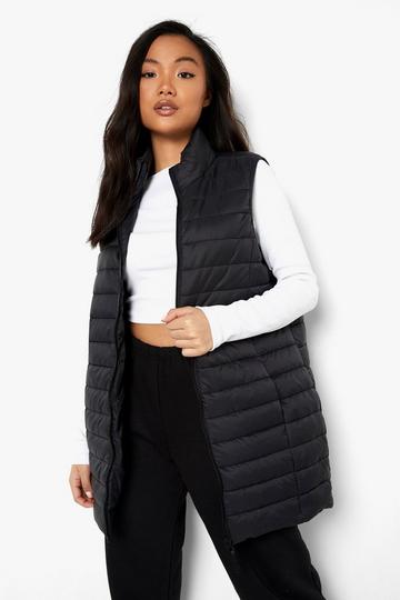 Petite Midi Funnel Neck Gilet black