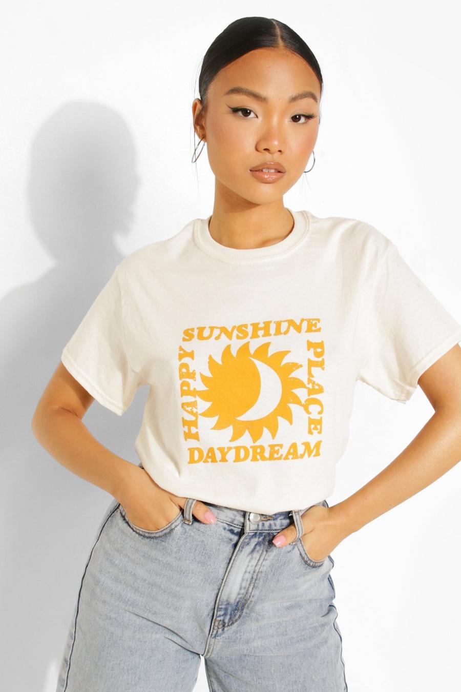 Natural Petite Oversized Cotton Sunshine T-shirt image number 1