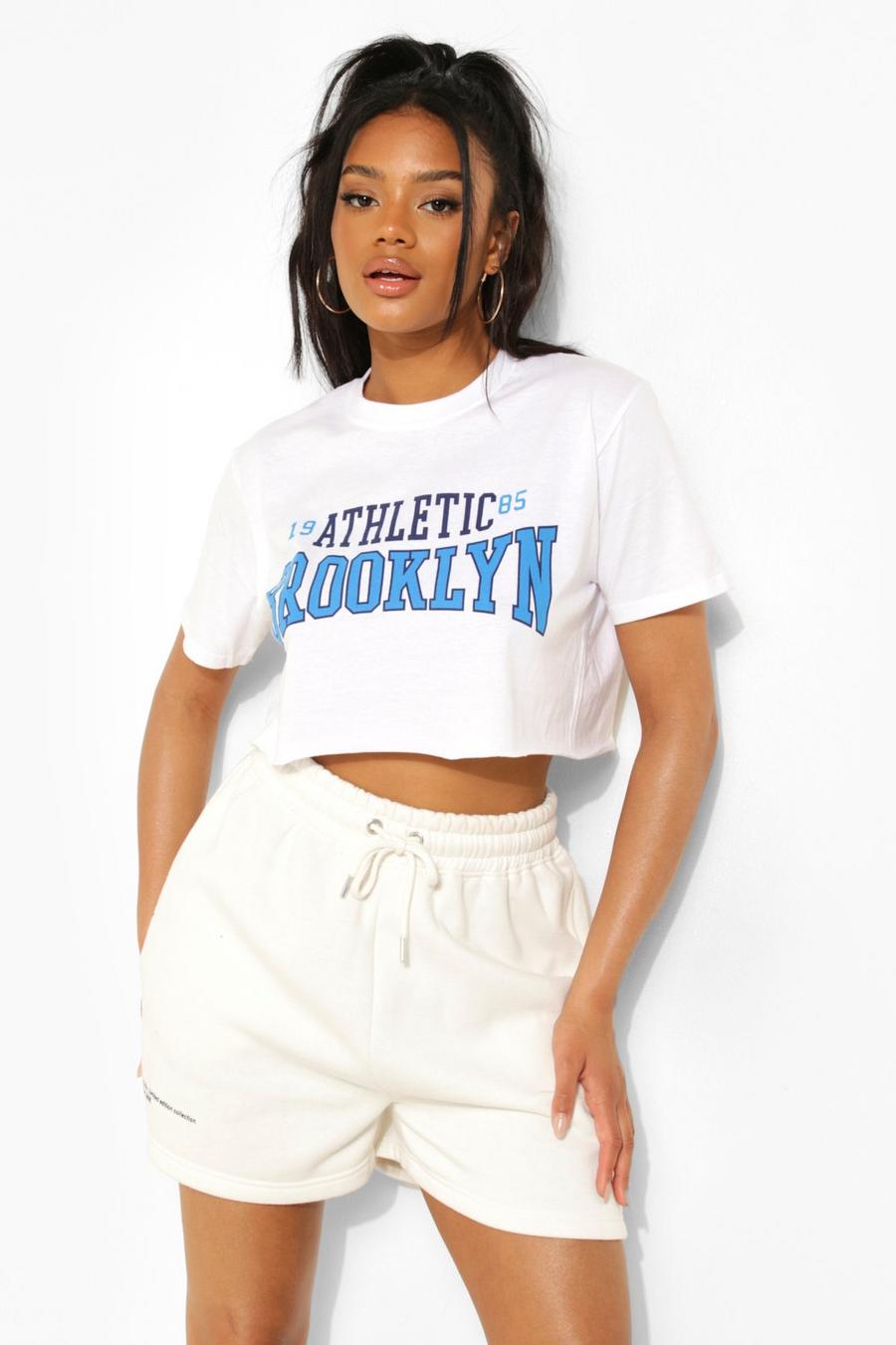 White Petite Brooklyn Crop T-shirt image number 1