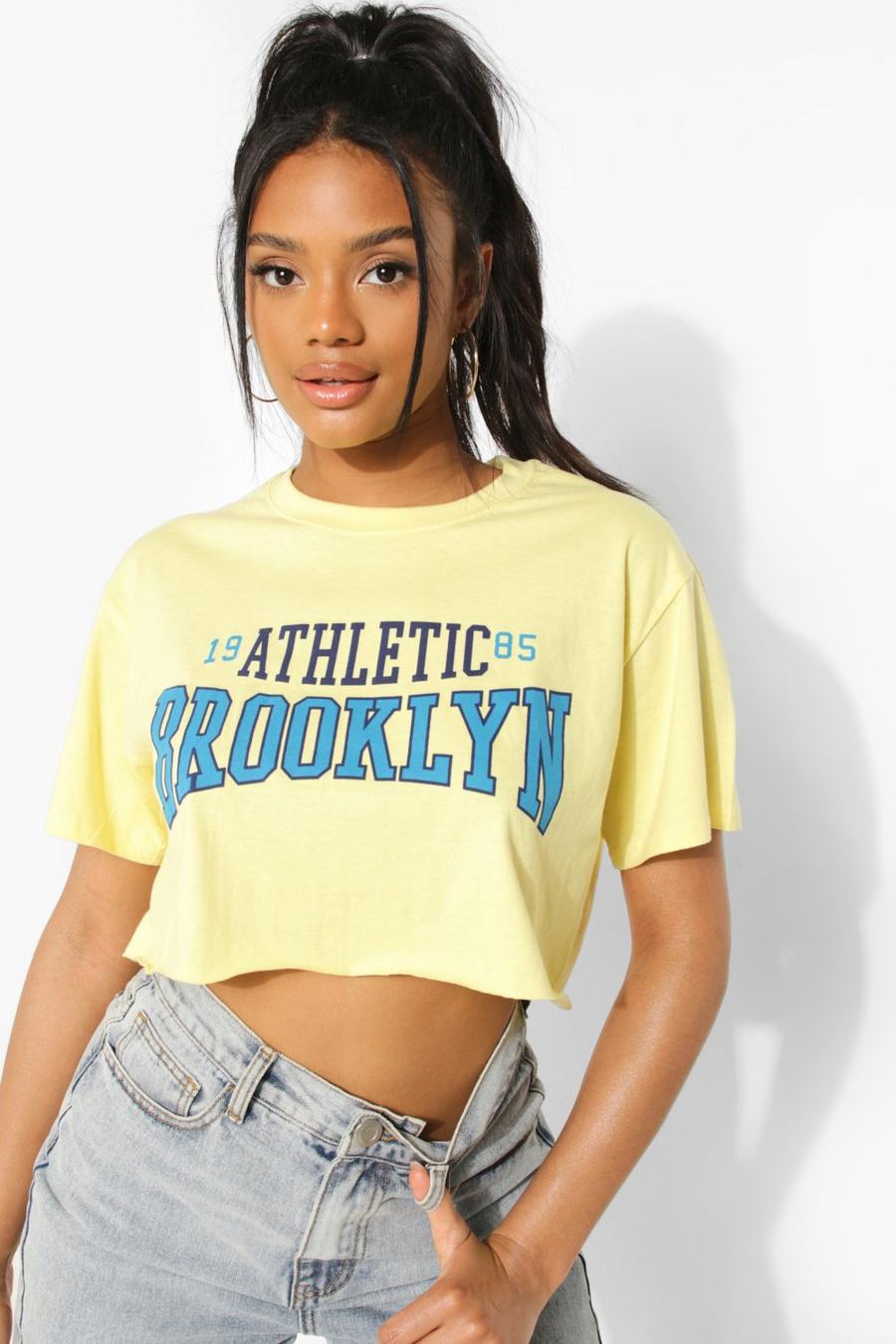 Yellow Petite Brooklyn Crop T-shirt image number 1