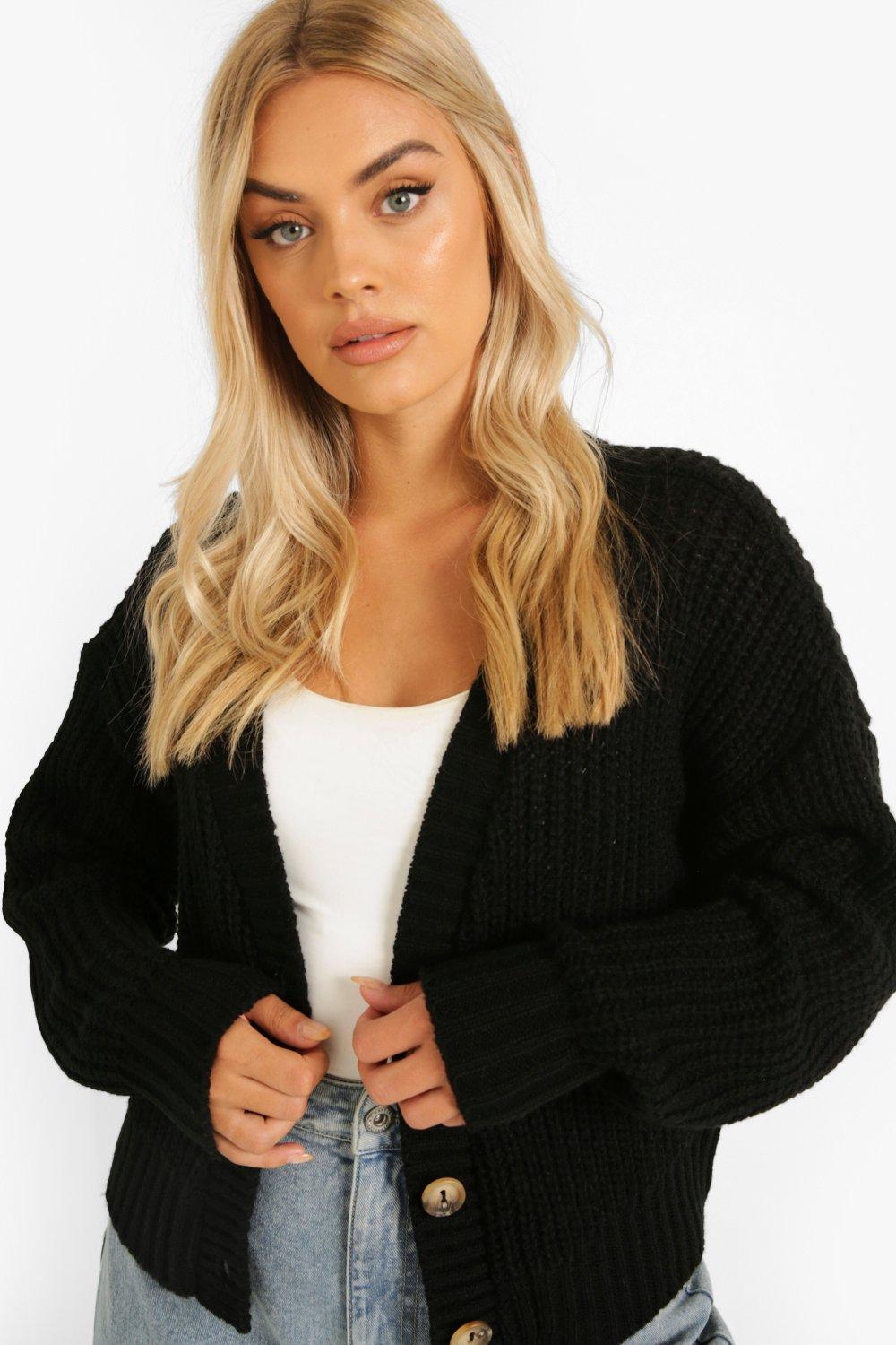 Boohoo chunky knit on sale cardigan