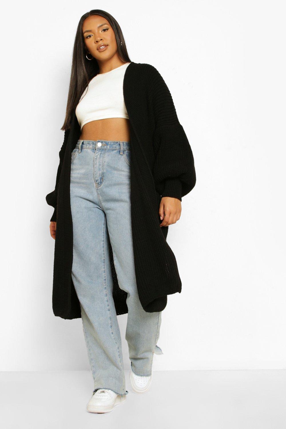 Plus Oversized Balloon Sleeve Cardigan boohoo