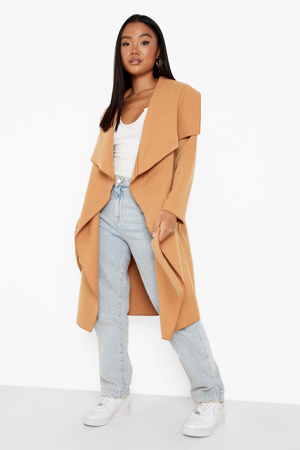 Petite tan hotsell wool coat